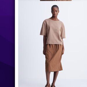 UNIQLO U AIRism Cotton Relaxed T-Shirt BROWN Size M NWT